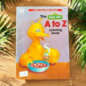 VINTAGE 1990 Sesame Street A to Z Coloring Book